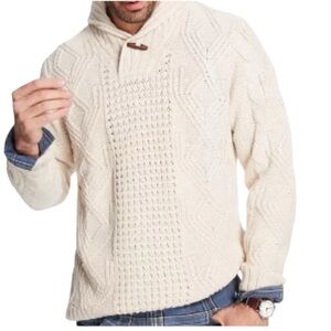 Original Weatherproof Cable Knit Fisherman Sweater Unisex Size M